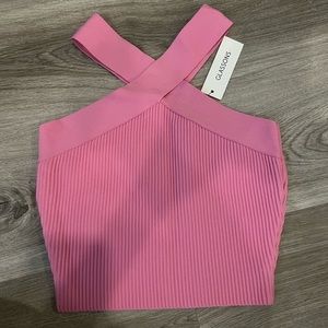 NWT Glassons Ribbed halter knit top in XS
